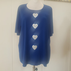 1530 maglia con doppio cuore,glitter e satinato 95%vi 5%ea