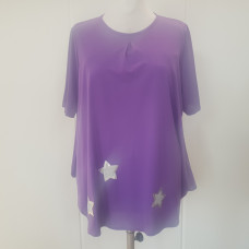 1541maglia con dettaglio stella glitter/satinate 95%vi5%ea