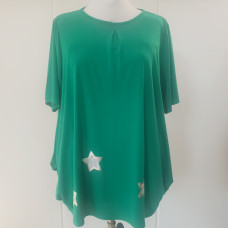 1541maglia con dettaglio stella glitter/satinate 95%vi5%ea